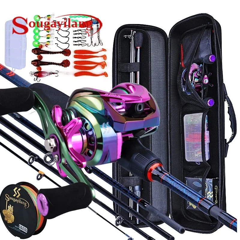 Spincast Reel - Wędki i kołowrotki Sougayilang 5-sekcyjny wędka